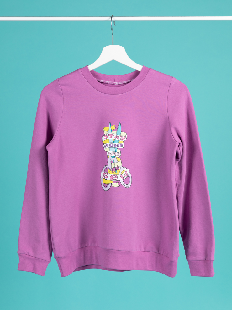 Orchid colour Billie sweatshirt with &