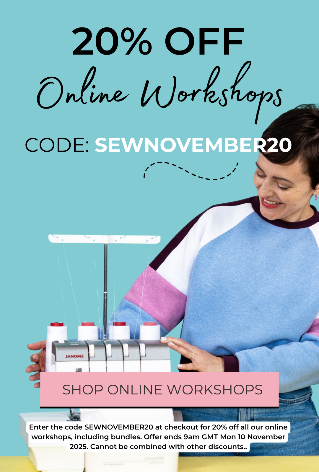 Online sewing workshop sale