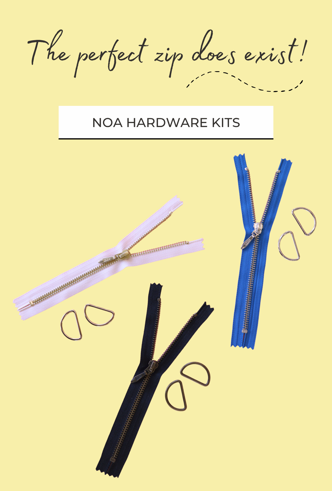 YKK teardrop zip and D ring kits