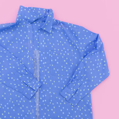 Learn how to construct a shirt including button stand, collar, sleeves, cuffs