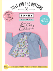 Sonny jacket lining sewing pattern by Tilly and the Buttons