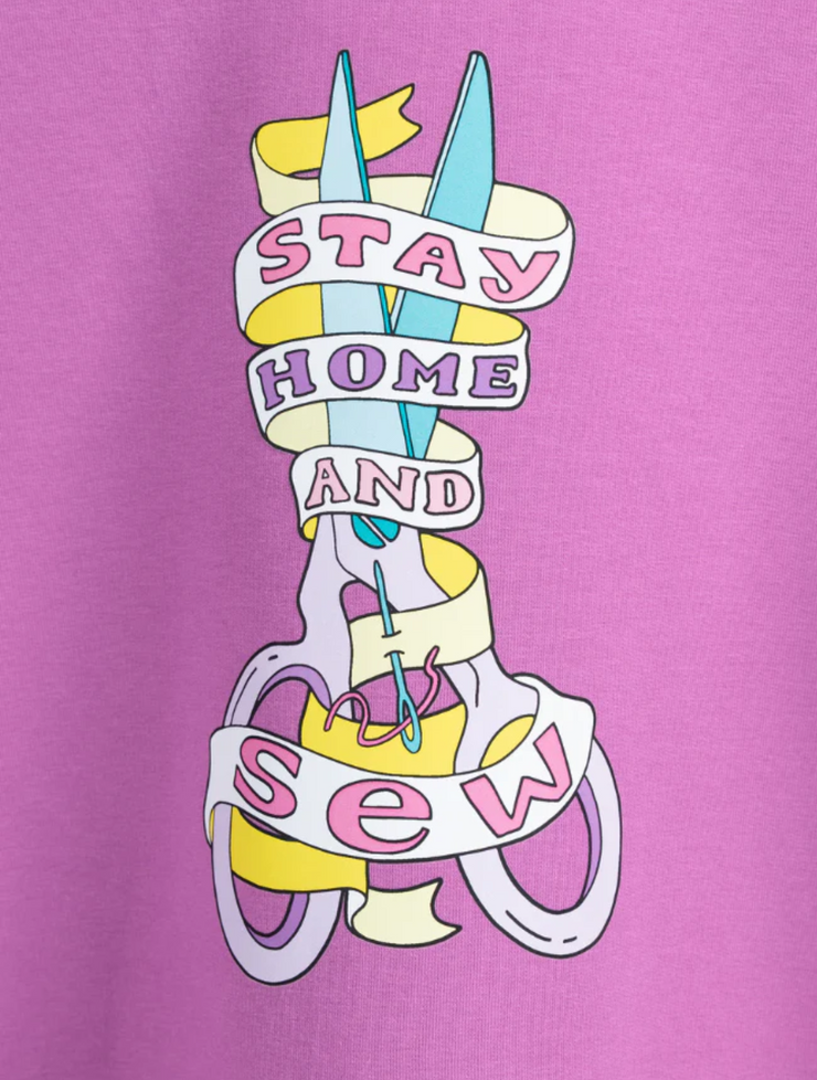 STAY HOME & SEW iron-on transfer