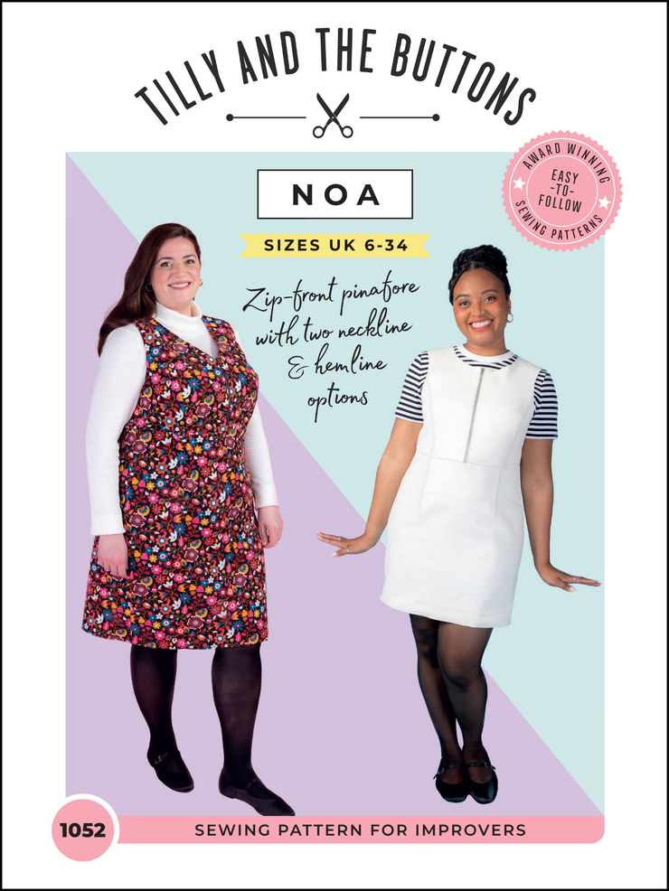 Cover for the Noa pinafore sewing pattern by Tilly and the Buttons.