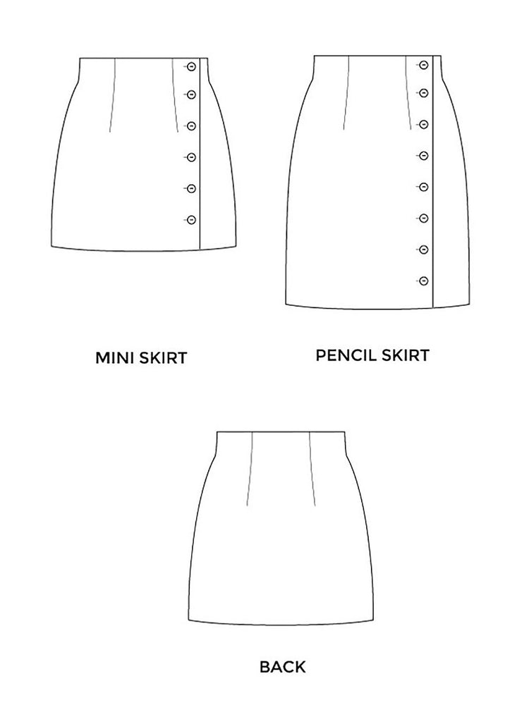 Mini Skirt Template Sewing Mini Skirt A Line Skirt Sewing Pattern
