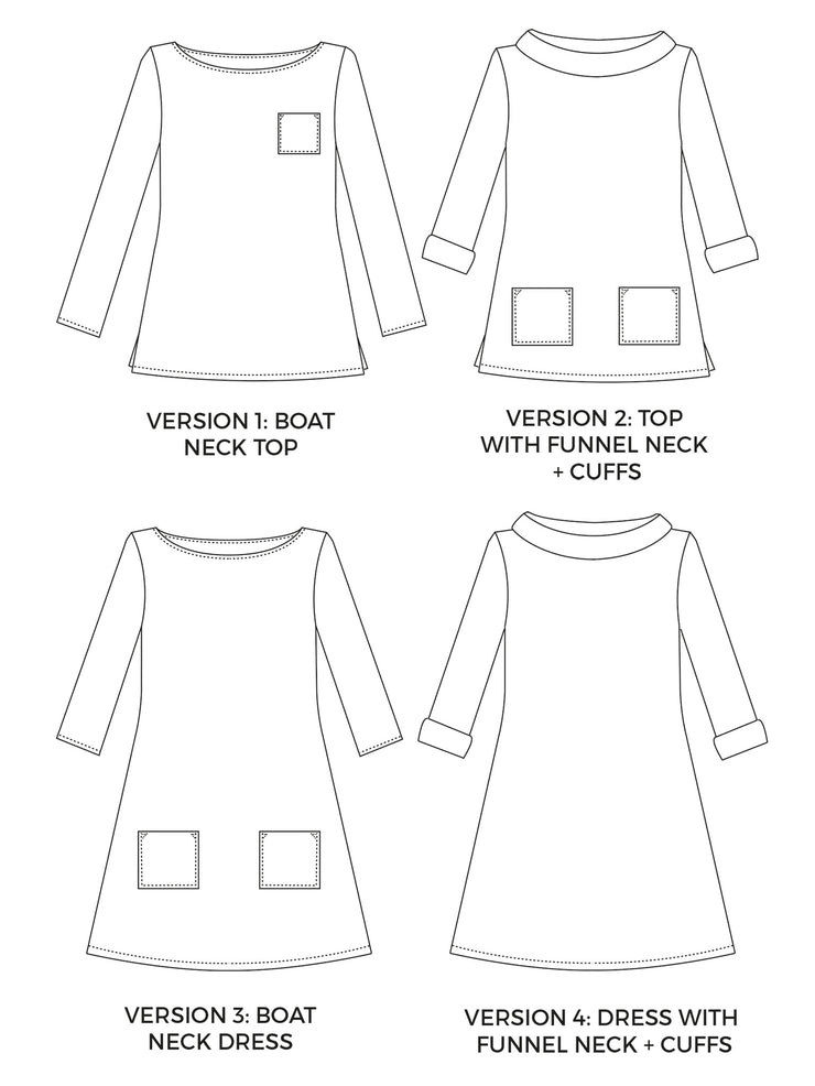 How to Sew a Boat neck dress - YouTube