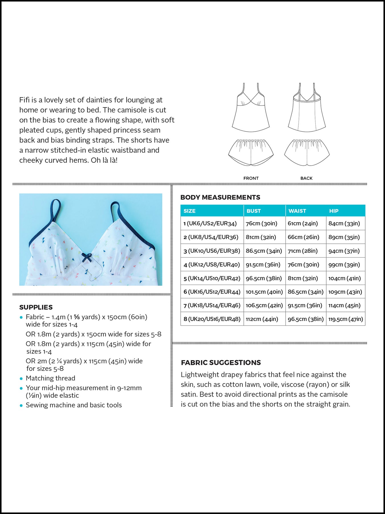 Fifi Pyjamas PDF Sewing Pattern | Tilly and the Buttons