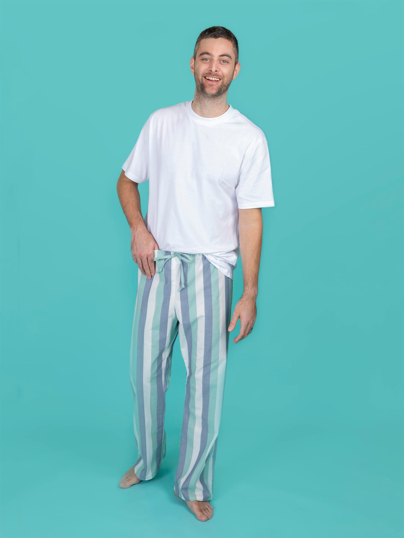Vendome Pyjama Trousers - Brown Striped – Sporty & Rich