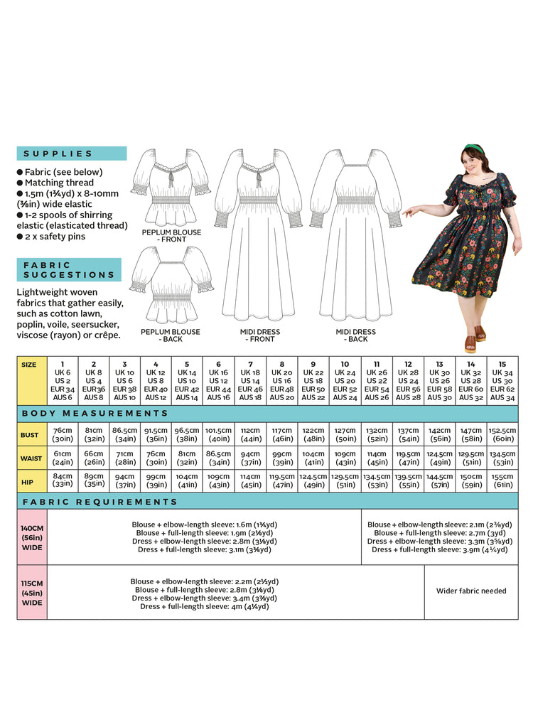 Mabel Dress + Blouse Pattern - Tilly And The Buttons