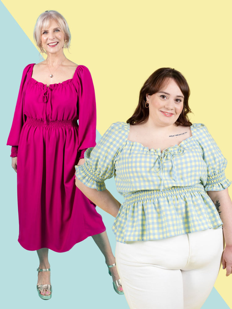 Dress with blouse top outlet