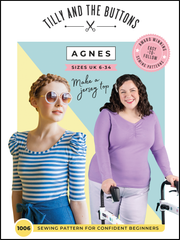 Tilly and the Buttons Agnes jersey top sewing pattern cover