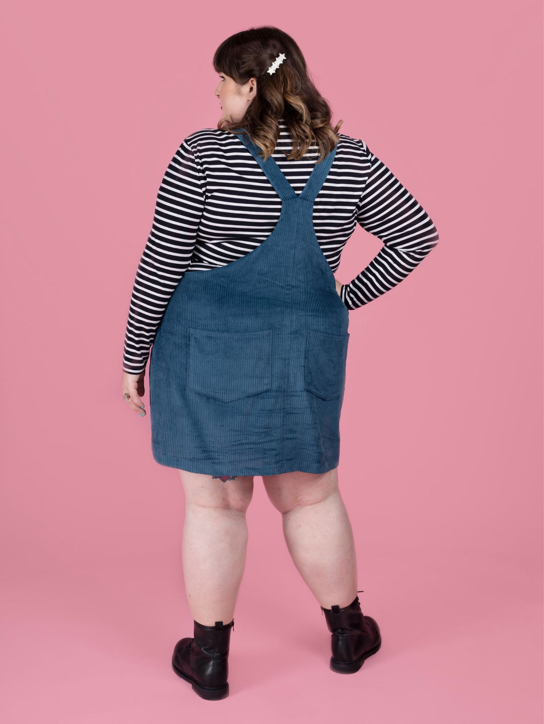 Plaid dungaree dress store