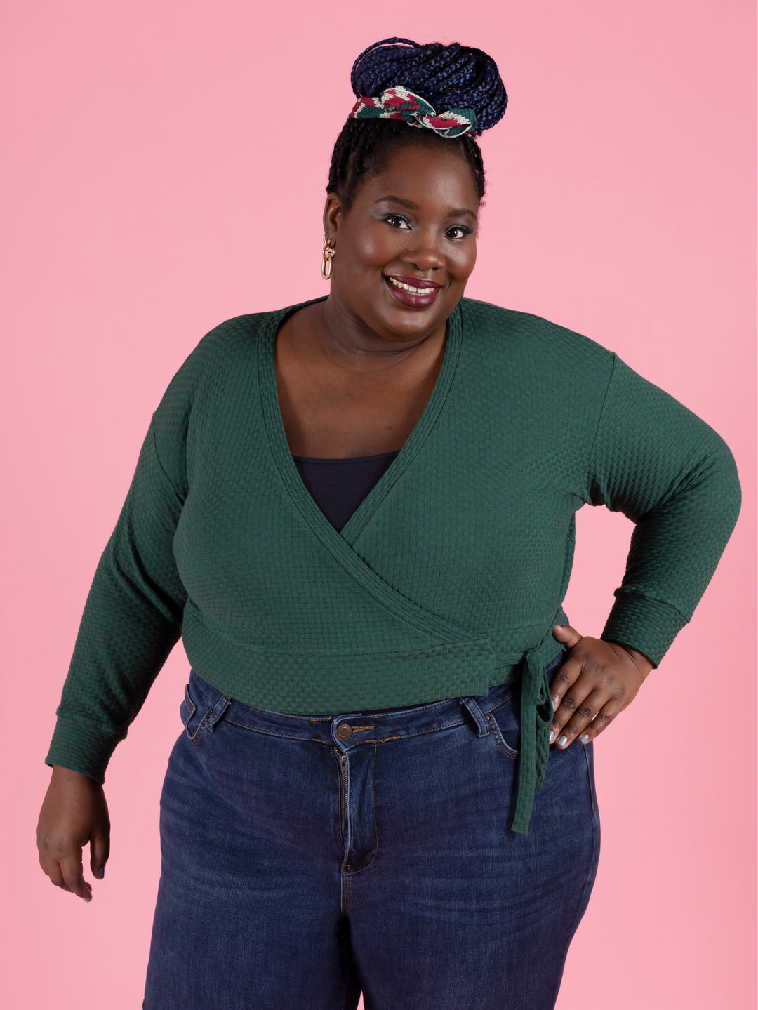 Plus size pearl sweater clearance